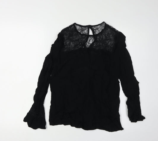 Womens UK Size 10 Monsoon Black Blouse