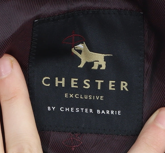 Mens UK Size 38 Chester Barrie Regular Black Suit Jacket