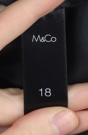 M&Co Women's Grey Pencil Skirt Size 18