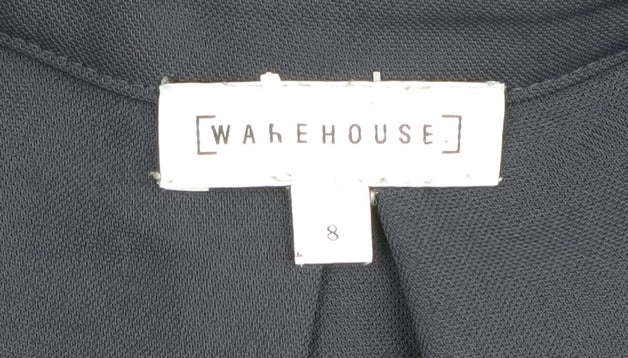 Womens UK Size 8 Warehouse Blue Basic Blouse