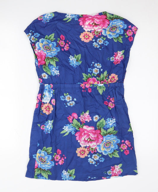 Womens UK Size S Joules Blue Wrap Blouse
