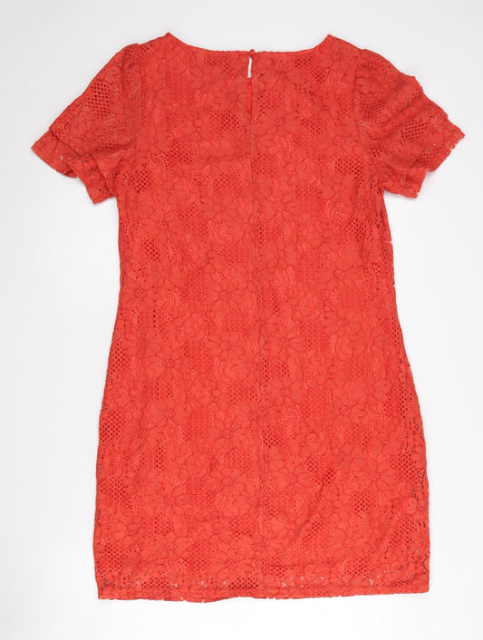 Dorothy Perkins Women's Red Lace Dress Size 14