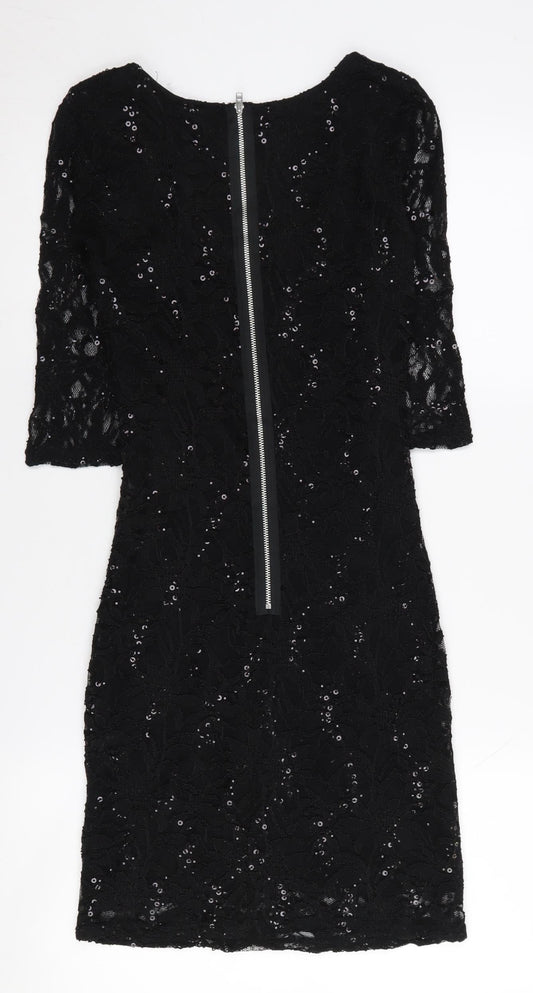 Jane Norman Women's Black Sequin Dress Size 6