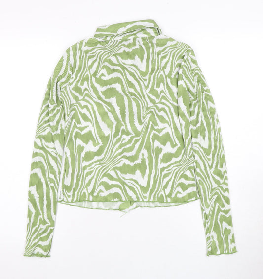 Womens UK Size S Brave Soul Green Button-Up