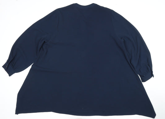 Evans Women's Blue Long Sleeve Blouse Size 20