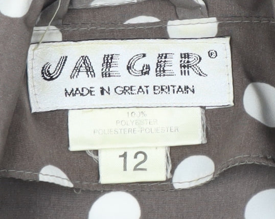 Jaeger Women's Brown Polka Dot Blazer Size 12