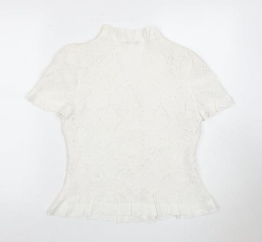 Womens UK Size L Roman White Blouse