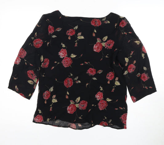 Womens UK Size 12 Marks and Spencer Black Blouse