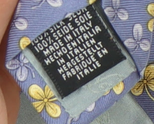 Mens Beaufort Blue Floral 100% Silk Tie