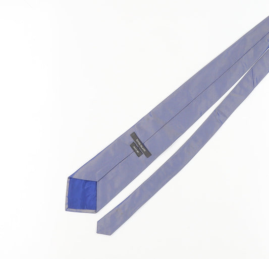 River Island Men's Blue Silk Slim Tie, One Size