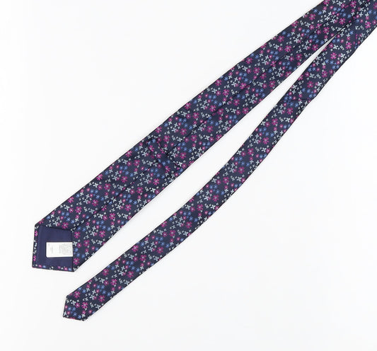 Marks and Spencer Men's Blue Floral Tie One Size