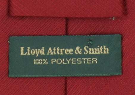 Mens Lloyd Attree & Smith Red 100% Polyester Pointed Tie