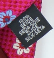 Mens Joseph Turner Pink Floral 100% Silk Tie