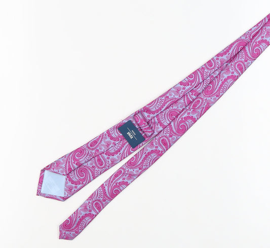 Moss 1851 Men's Pink Silk Paisley Tie, New, One Size