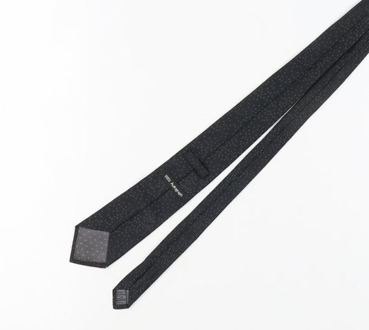 Marks and Spencer Men's Black Silk Geometric Tie