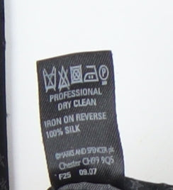 Marks and Spencer Men's Black Silk Geometric Tie