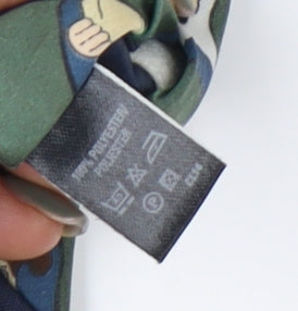 Marks and Spencer Cartoon Plaid Men's Tie - Green/Blue