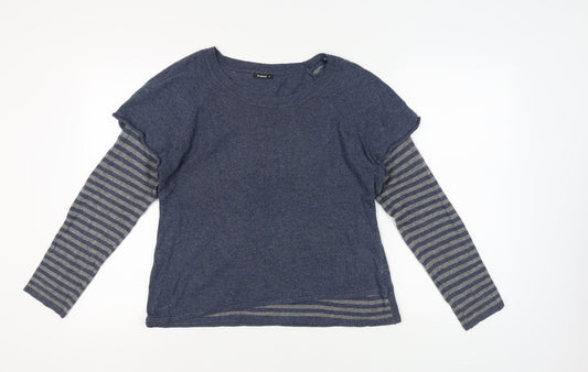 Womens UK Size 16 Roman Blue Pullover Jumper