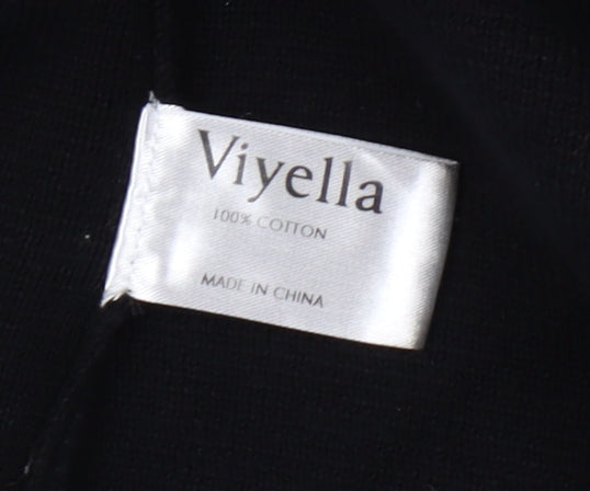 Womens UK Size M Viyella Black Cardigan Jumper