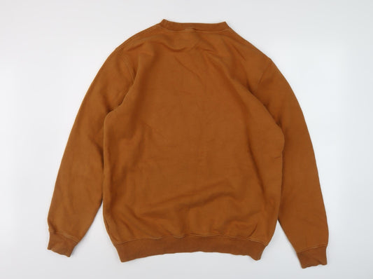 Mens UK Size L Cotton Traders Brown Pullover Sweatshirt