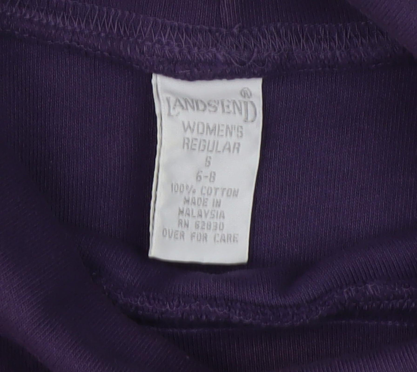 Womens UK Size S Lands' End Purple Sweatshirt