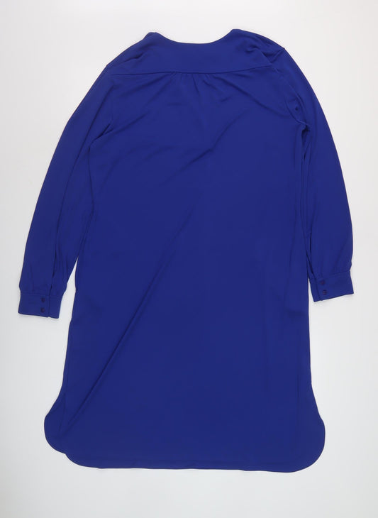 John Lewis Women's Blue Long Sleeve Dress Size 14