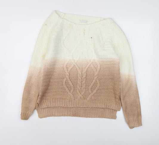 Promod Women's Beige Pullover Jumper, Size 12