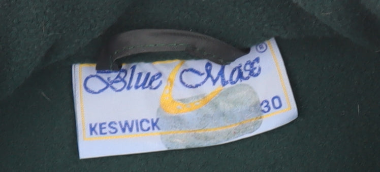 Brand and care label for Blue Max Green unisex adult fleece jacket, size 2