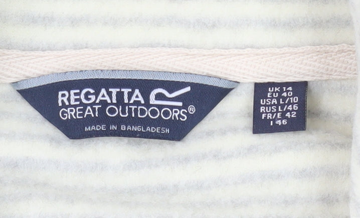 Regatta Women's Ivory Striped Pullover UK 14
