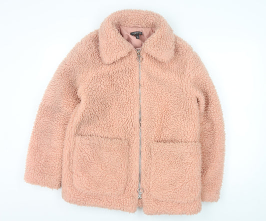 Womens UK Size 6 Topshop Pink Basic Jacket