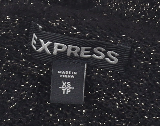Womens UK Size XS Express Black Cardigan Jumper