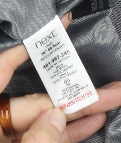 Mens UK Size 38 NEXT Regular Grey Suit Jacket