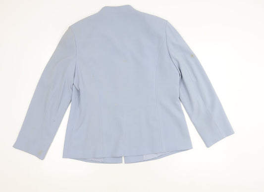Viyella Women's Blue Blazer, Size 14, Machine Washable