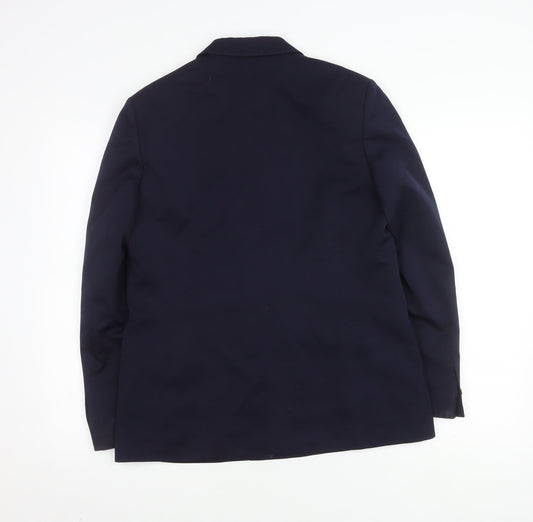 Marks and Spencer Women's Blue Blazer, Size 14, Double-Breasted