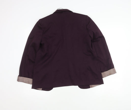 Oasis Women's Purple Blazer, Size 10, Lined, Regular Fit