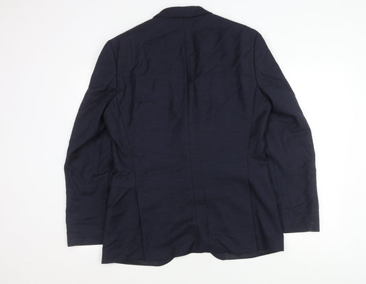 Mens UK Size 40 HUGO BOSS Regular Blue Suit Jacket
