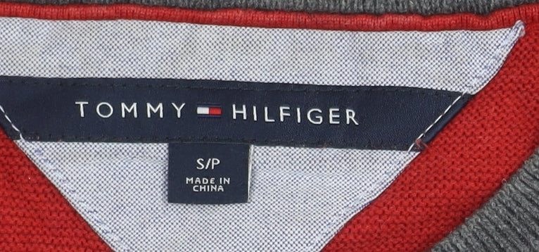 Mens UK Size S Tommy Hilfiger Red Pullover Jumper