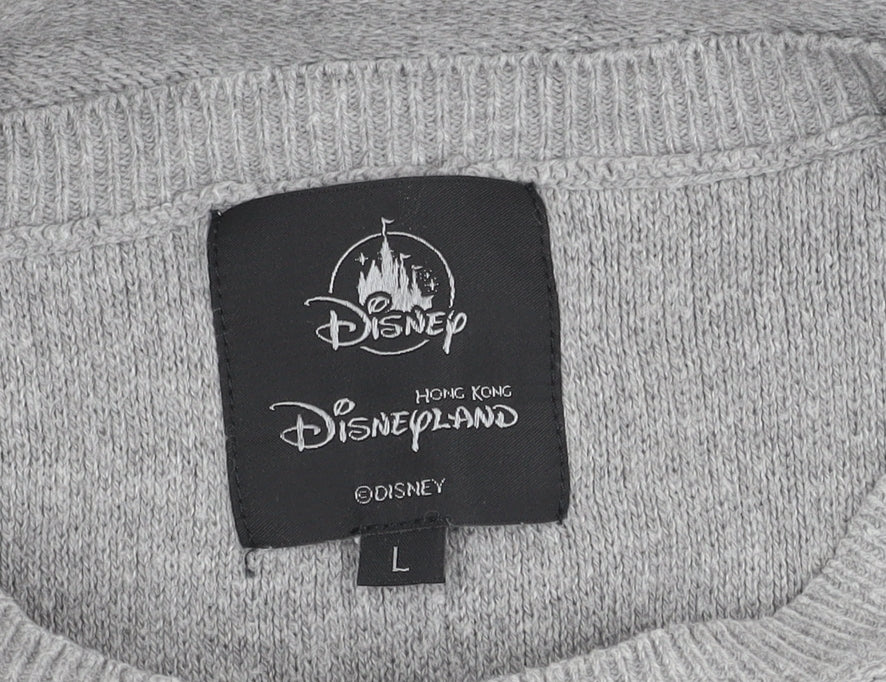 Disney Women’s Grey Mickey Pullover Jumper L
