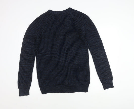 Brave Soul Men's Blue Pullover Jumper, Medium