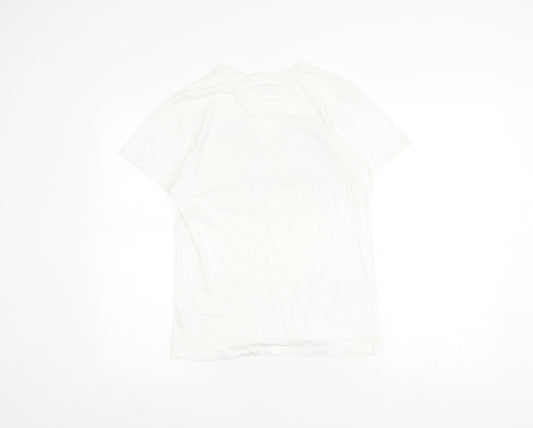 Sesame Street Mens White Medium Cartoon T-Shirt