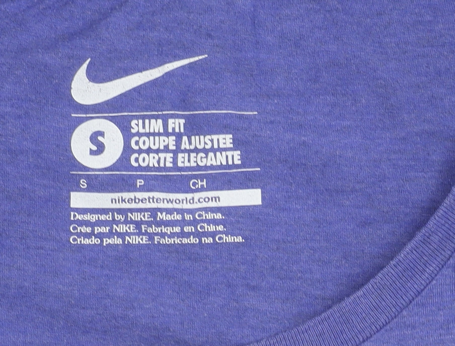 Womens UK Size S Nike Blue Basic T-Shirt