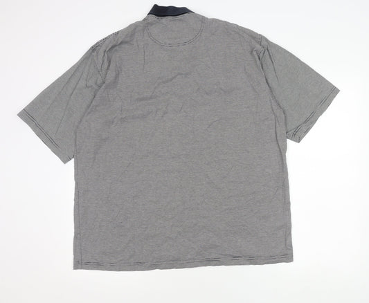 Slazenger Men's XL Black Striped Polo Shirt