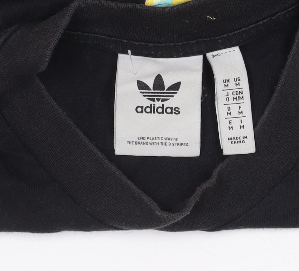 Adidas Black Men's Medium Graphic T-Shirt