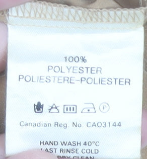 Jaeger Women Beige Ruffle Blouse, Size 12, Vintage