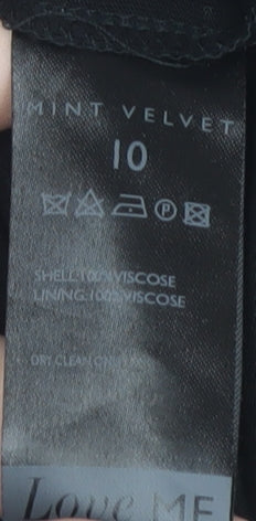 Mint Velvet Women's Hi-Low Dress in Black, Ivory Size 10