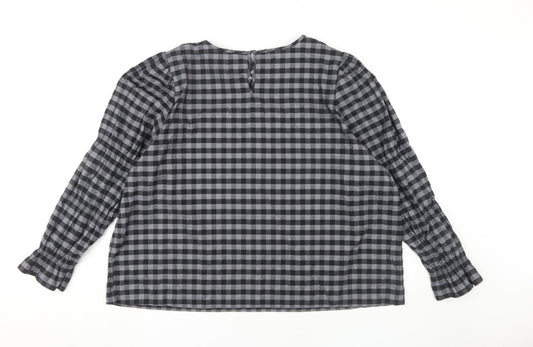 Womens UK Size 24 Marks and Spencer Black Basic Blouse