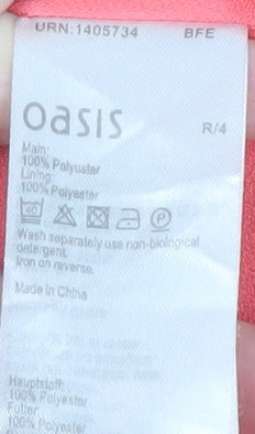 Womens UK Size 12 Oasis Pink Basic Blouse