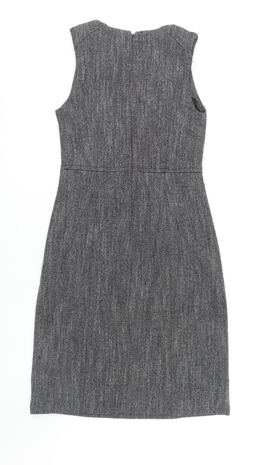 Next Women's Grey Sheath Dress Size 10 Business Chic
