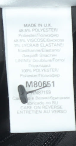 Next Women Petite Black Pencil Skirt UK 12