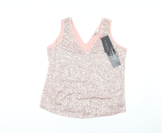 Womens UK Size 18 Kaleidoscope Pink Basic Tank